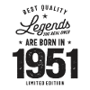 Legend Since 1951 72nd Birthday