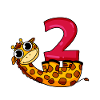 2 år - 2 års fødselsdag med dyremotiv