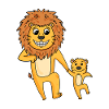 Leo with baby lion
