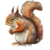 Eich-Hörnchen, lustige Baummaus