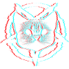 Satanic cat in the pentagram | RGB effect