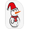 Schneemann mit hintergrund