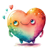 Cute Heart Monster