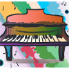 Colourful piano