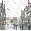 Rain at Münster's Prinzipalmarkt