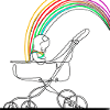 Poussette arc-en-ciel