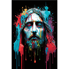 JESUS - Paint Colorful