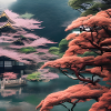 A natural Japanese garden