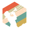 Trombone with retro background