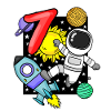 7 years old Young astronaut