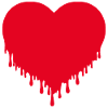 Dripping Heart Red