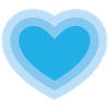 Concentric Blue Heart