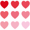 Red and Pink Hearts