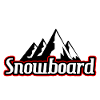 Snowboard Logo Berge Retro