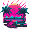 Synthwave Palm Beach