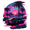 Vaporwave Palm