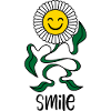Positives Blumen Lächeln