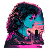 Miami Beach 80s Girl