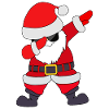 Dabbing Santa Claus dab