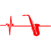 Saxophone Heartbeat Instrument Musical
