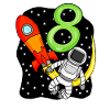8 years old Young astronaut