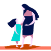 Maman avec fille