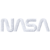 NASA Logo Small White Embroidery