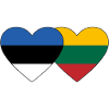 Estonia Lithuania Flag Heart