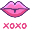 XOXO Bouche baiser