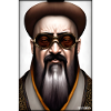 Confucius sunglasses philosopher China Asia
