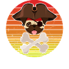 Pug Pirate Dog