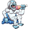 Yeti Eating Meat