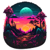 Vaporwave Landscape