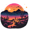 Synthwave Desert