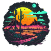 Vaporwave Desert