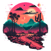 Synthwave Mountains