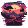 Rétro Coucher de soleil