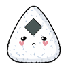 Cute sad onigiri