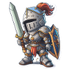 Chibi Aventurier Paladin Chevalier