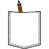 Chest pocket with pencil