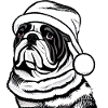Bulldog Bulldogs Christmas Dog 01