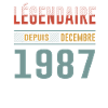 Légendaire Depuis Décembre 1987 Anniversaire