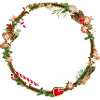 Christmas frame made of greens and sweets