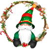 Weihnachtswichtel im Rahmen