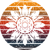 Mandala Sunset Retro