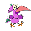 Funny crazy bird