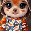 Cute baby fox