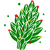 Christmas tree, pine cones