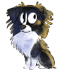 Chibi Australian Shepherd - Black