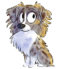 Chibi Australian Shepherd - Red Merle